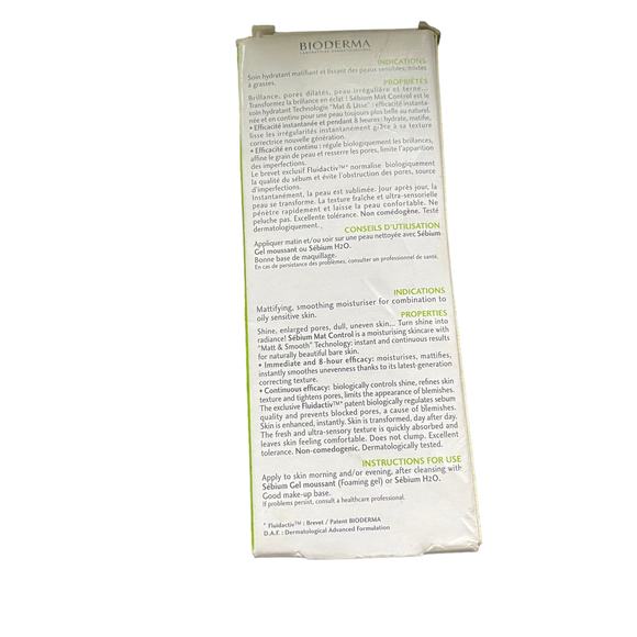 Bioderma SEBIUM Mat Control 1oz Shine Moisturizer tighten pore Corrector 12/23 - Picture 2 of 3